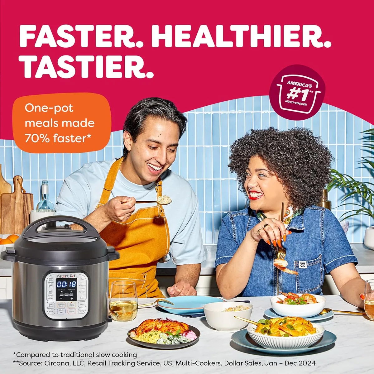 Instant Pot Duo 6 Qt 7-in-1 Electric Pressure Cooker, Stainless Steel — image 2