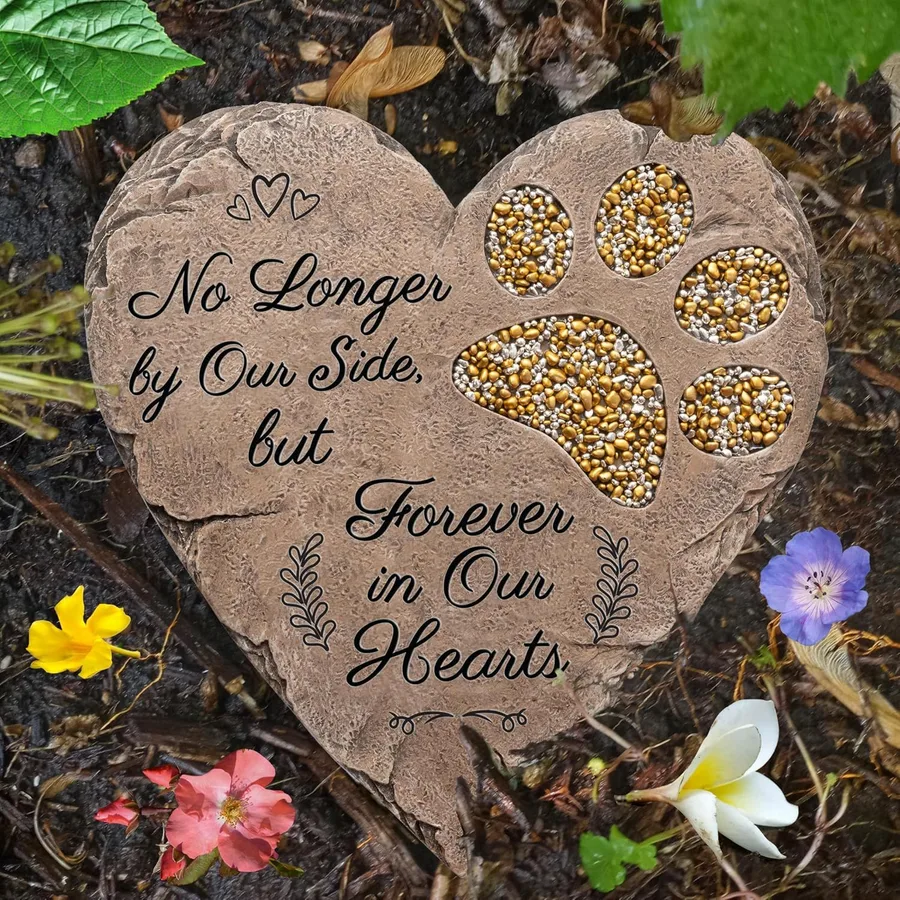 Pet Memorial Stone, Brown, Dog Memorial Gifts for Loss of Dog Sympathy Gift