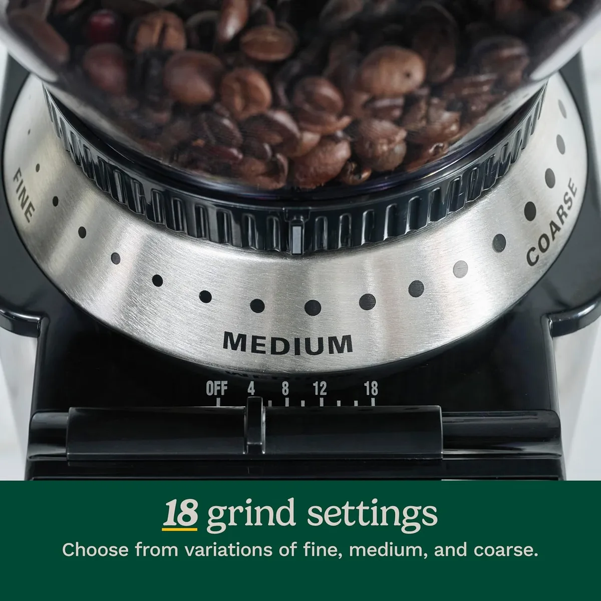 Cuisinart Electric Burr Coffee Grinder, 18 Settings, 4-18 Cups, DBM-8P1 — image 5
