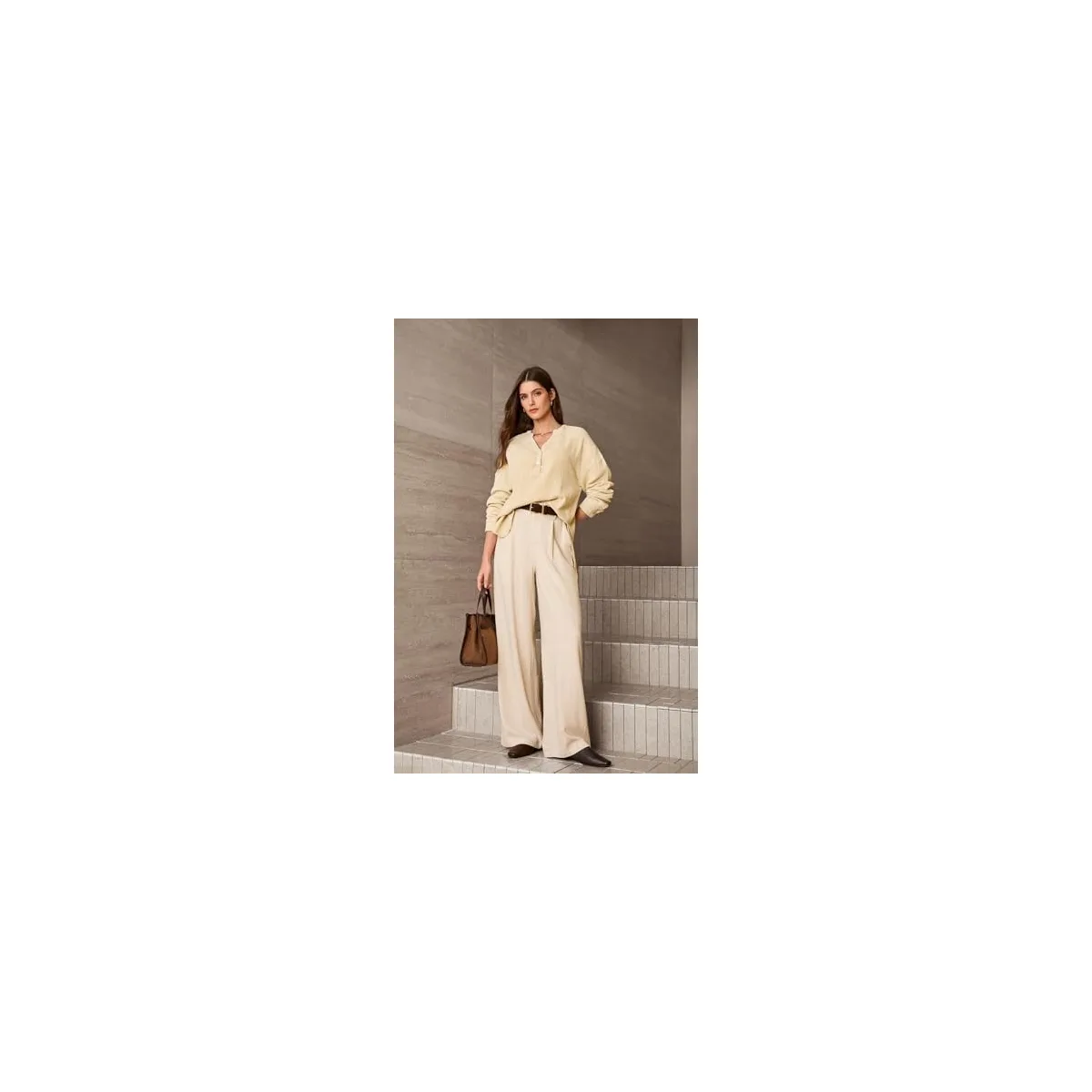 Dokotoo Long Sleeve Shirts for Women Casual V Neck Oversized Blouses Tops — image 7