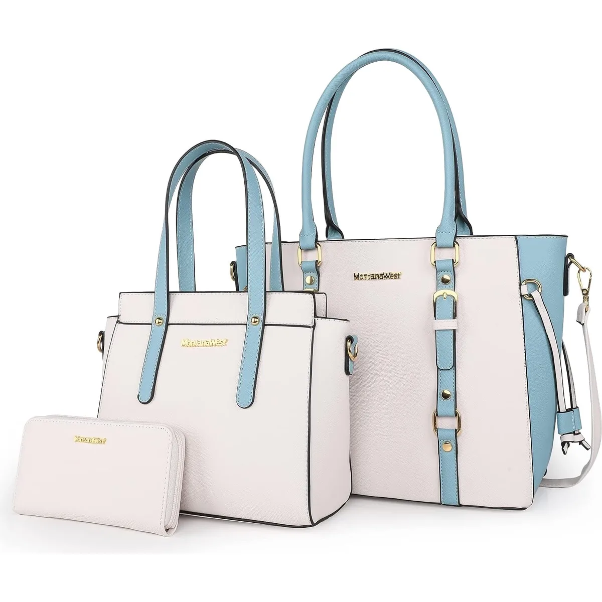 Montana West 3PCS Purses for Women Tote Bag and Wallet Set Shoulder Satchel Handbags — image 7