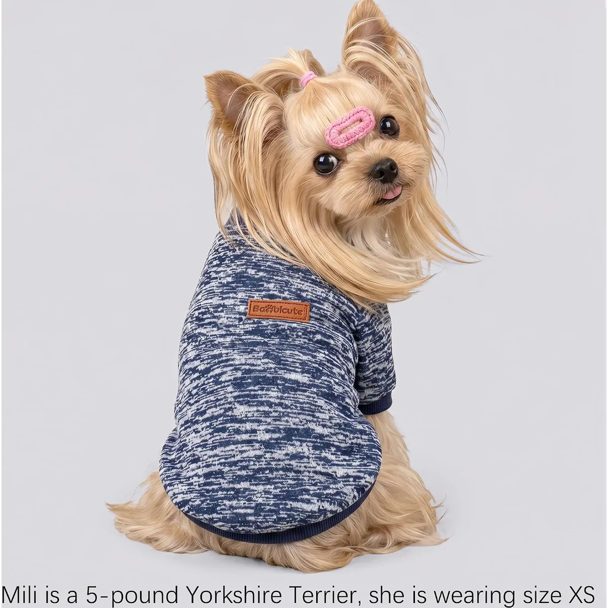 3 Pack Dog Sweaters for Small Dogs Girl Boy Winter Fleece Clothes Warm Soft Dog Sweatshirt Outfit for Dogs Cats Pet Apparel — image 5