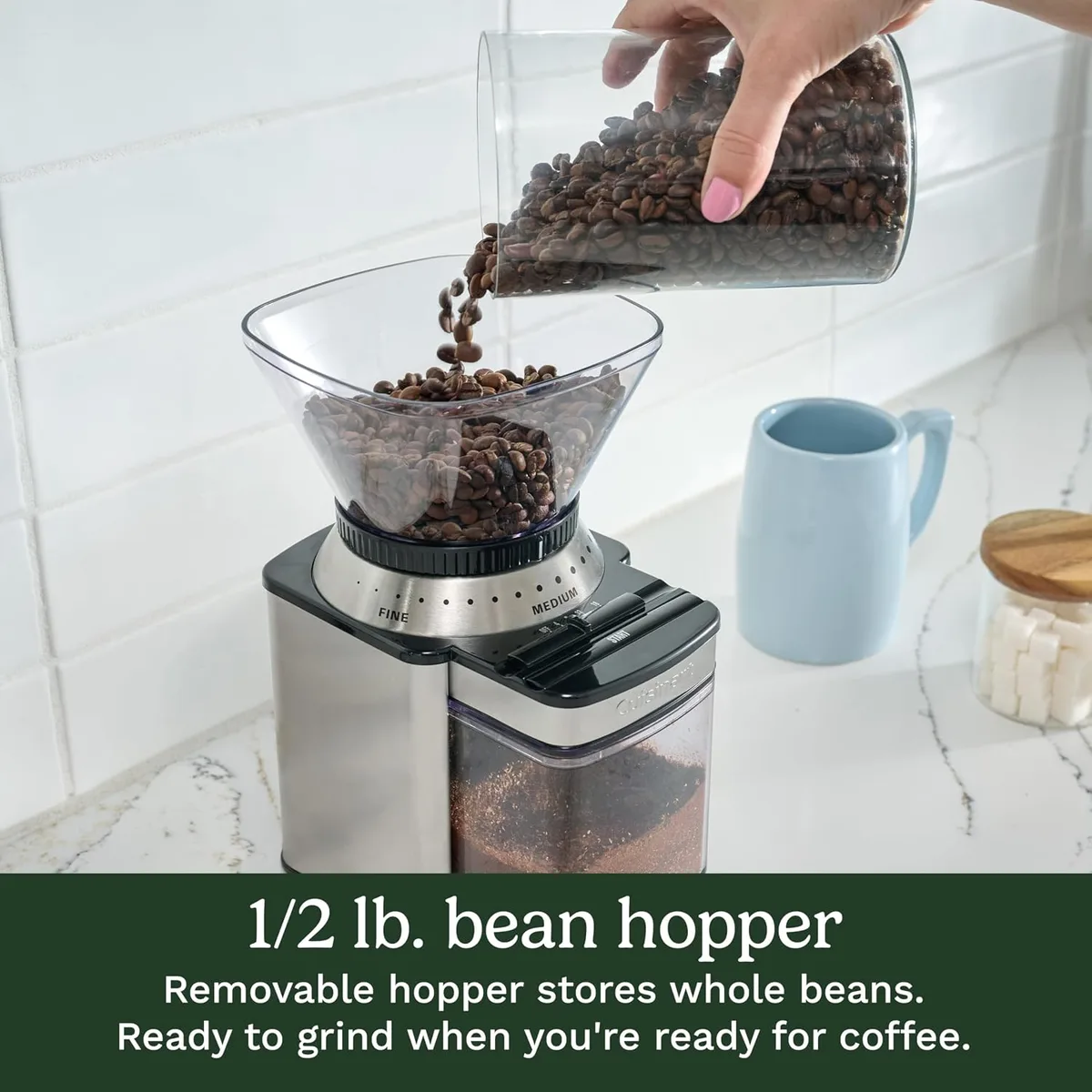 Cuisinart Electric Burr Coffee Grinder, 18 Settings, 4-18 Cups, DBM-8P1 — image 7