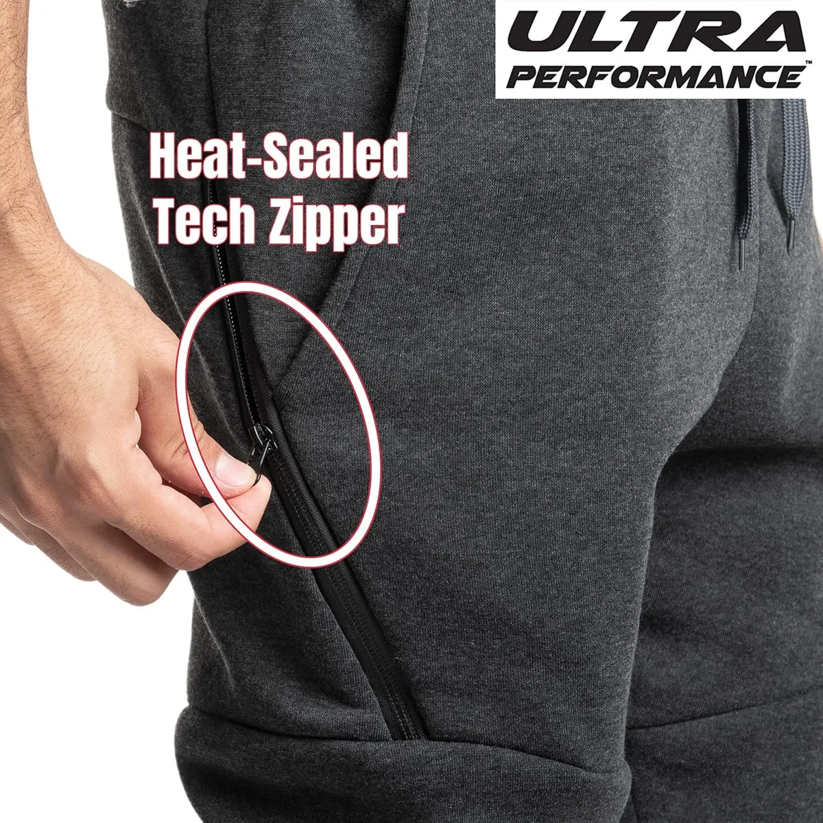 Ultra Performance Sweatpants for Men 3 Pack Fleece Joggers, with Pockets — image 4