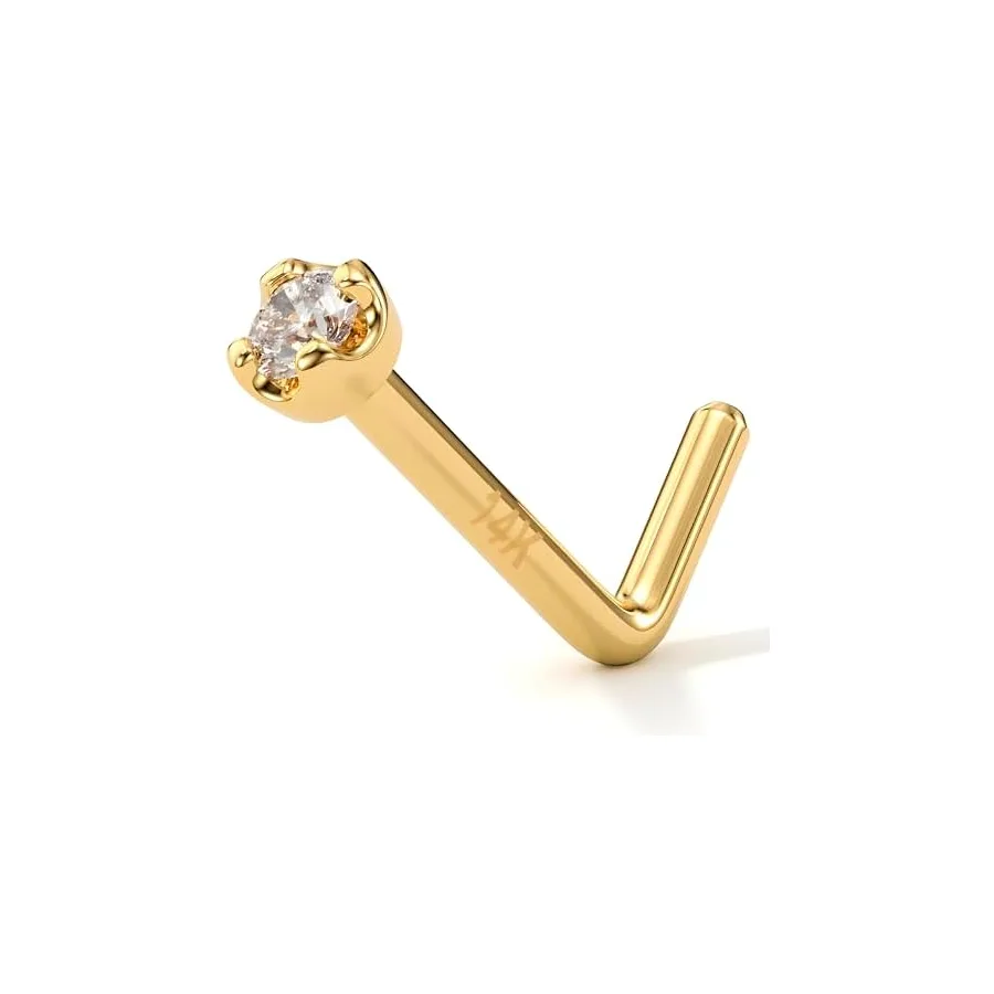 Body Candy 14K Solid Gold Nose Ring Studs — image 2