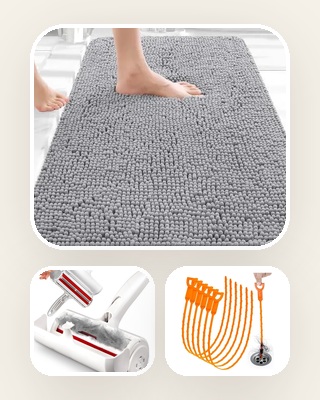 ChomChom Roller Pet Hair Remover – Original Size Reusable Lint Roller for Cat & Dog Hair on Furniture, Couch, Carpet, Car, Rugs & Bedding – Portable, Eco-Friendly White 5